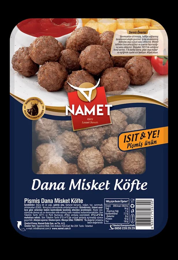 Pişmiş Dana Misket Köfte