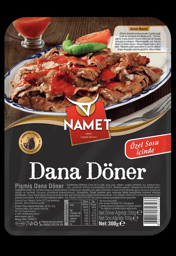 Pişmiş Soslu Dana Döner